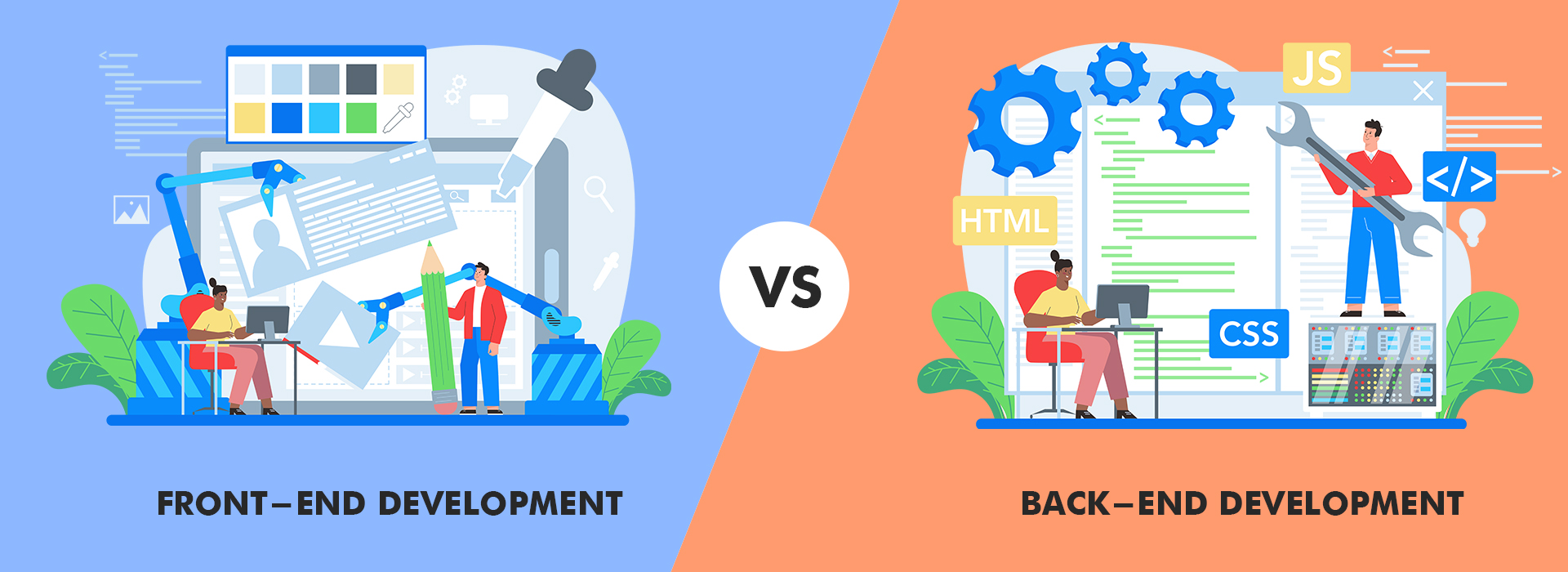 frontend vs backend development